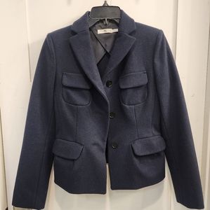 Navy blue wool jacket M